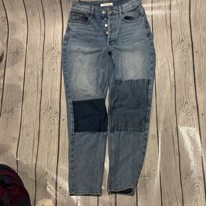 PacSun High Rise Blue Patchwork Jeans